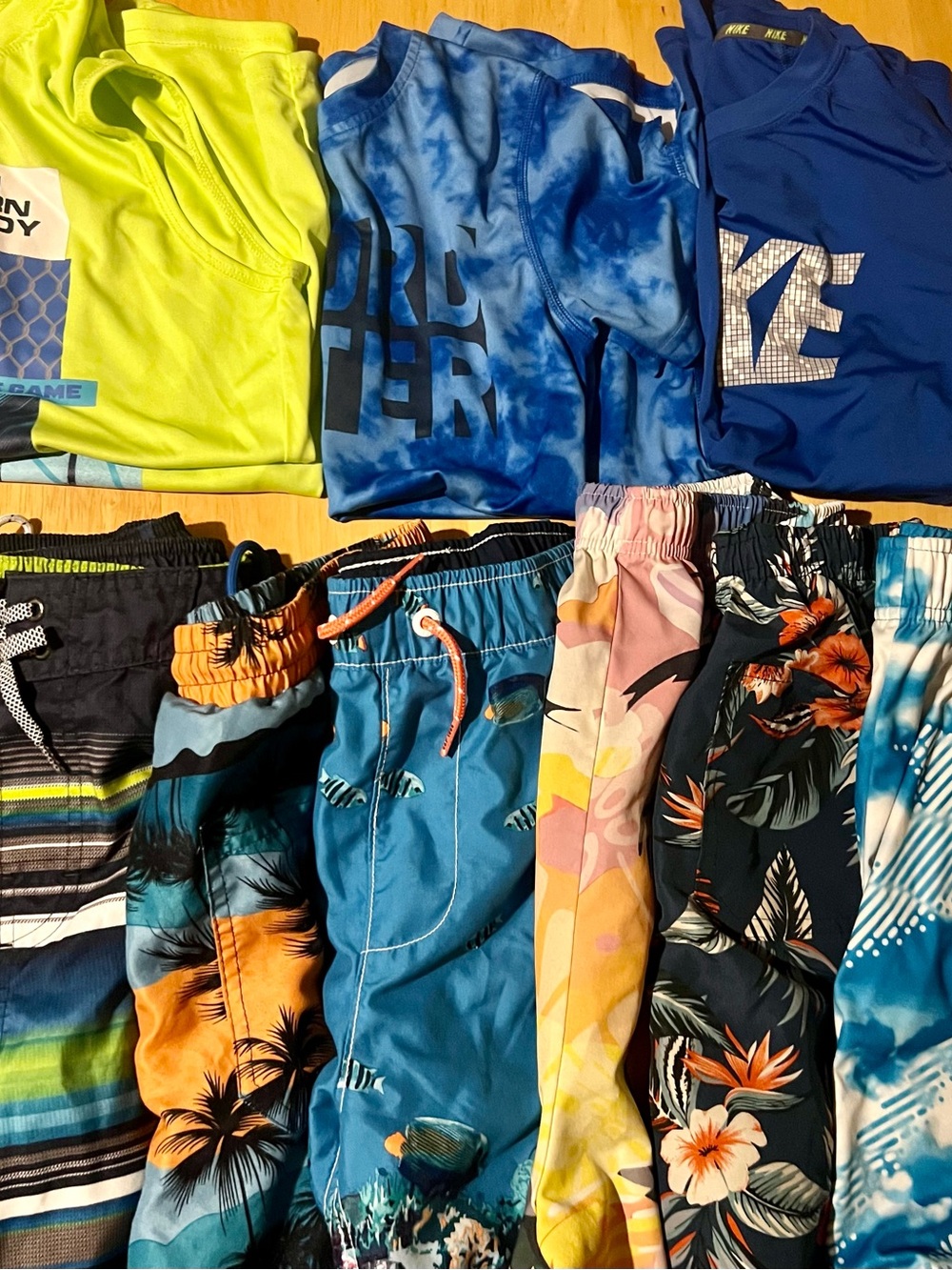 Boys Nike and Pro Player Athletic Shirt and Swim Trunk Bundle